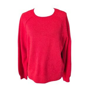 Vince Camuto‎ NWT Womens Red Knit Raglan Crew Neck Sweater Small